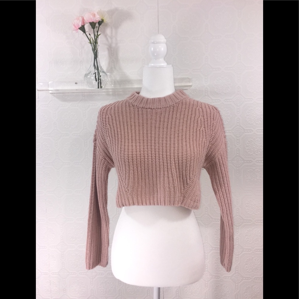 NO COMMENT 🌷Blush Pink🌷Crop Sweater